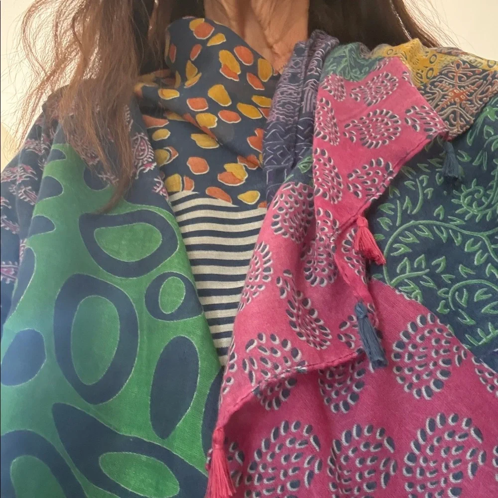 Colorful Patterned Scarf - Picture 3 of 4